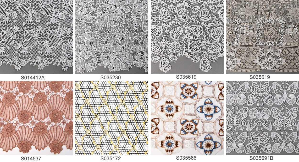 Guipure lace fabric
