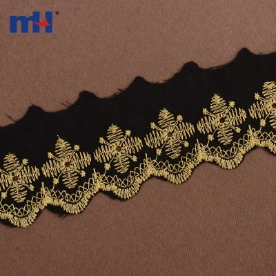 T C embroidery Lace