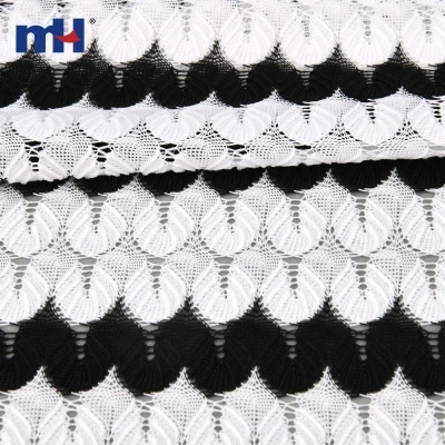 Striped Lace Knit Fabric